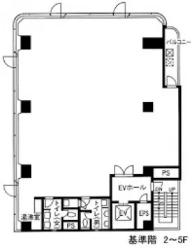 青山SIビルの基準階図面