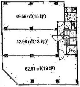 丸幸ビルの基準階図面