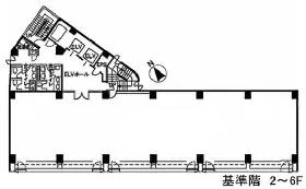 ロゼ氷川ビルの基準階図面