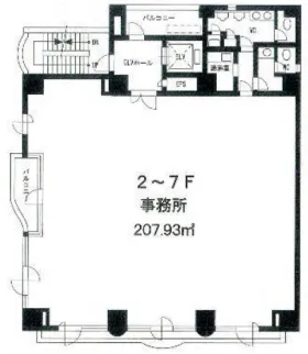 グランファースト恵比寿 (旧:渋谷松原ビル)ビルの基準階図面
