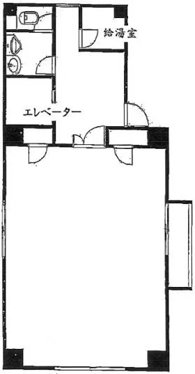 日鳶連会館の基準階図面
