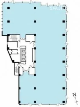 調布丸善ビルの基準階図面
