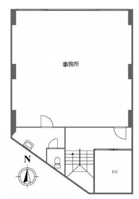 K-B荻窪ビルの基準階図面
