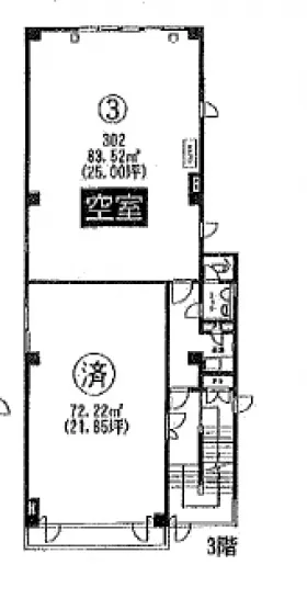 藤代ビルの基準階図面
