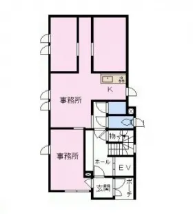 本町7丁目貸事務所の基準階図面