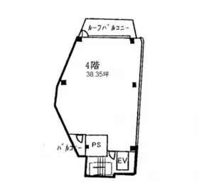 GRAVA代官山ビルの基準階図面