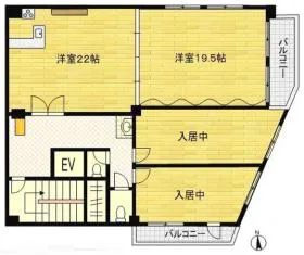 パレ白楽Ⅱの基準階図面