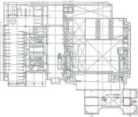 朝日生命多摩本社(コンピュータ棟)の基準階図面