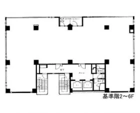 神楽坂喜多川ビルの基準階図面