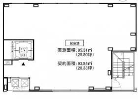 銀座高本ビルの基準階図面