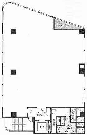 RBM八丁堀駅前ビル(旧:ニチレックビル)の基準階図面