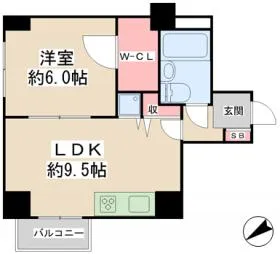 明石町ツインクロスの基準階図面