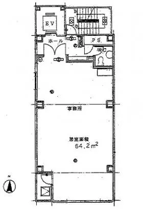 A2ビルの基準階図面
