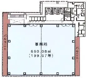 新青山東急ビルの基準階図面