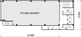 アーバンネット築地第2ビルの基準階図面