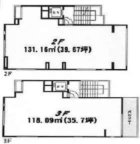 J‘sビル代々木大山の基準階図面