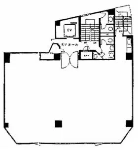 TK門前仲町ビルの基準階図面