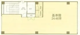 赤坂五歩一ビルの基準階図面