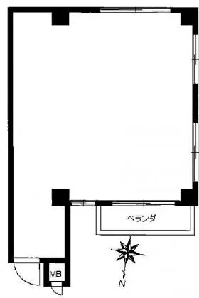 サンビューハイツ神宮ビルの基準階図面