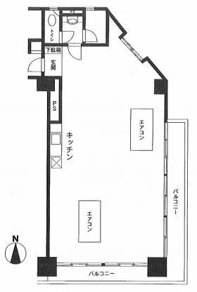 シャトレ市ヶ谷の基準階図面