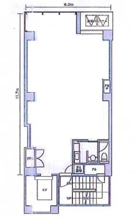 ハビウル銀座Ⅱの基準階図面
