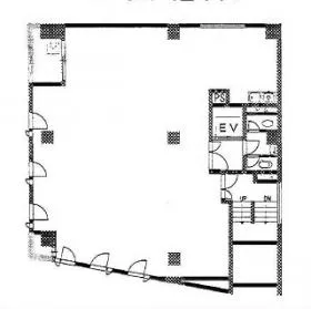 The Corner SHINJUKU(旧ツインズ新宿ビル)ビルの基準階図面