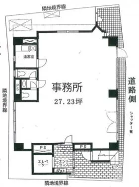 呉羽ビルの基準階図面