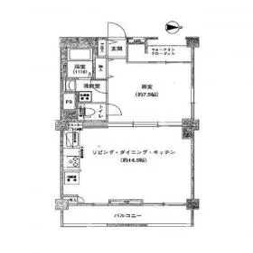 四谷コーポの基準階図面