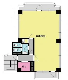 新宿山吹町ビルの基準階図面