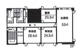 湊町ビルの基準階図面