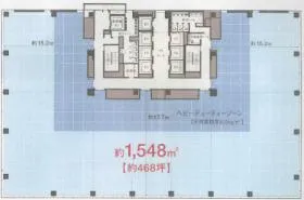 東二番丁スクエアビルの基準階図面