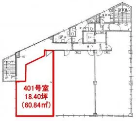 二俣川(旧:ジブラルタ生命二俣川)ビルの基準階図面