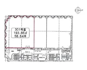 ホンマチ山本ビルの基準階図面
