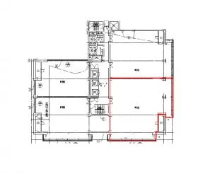 井門瓦町ビルの基準階図面