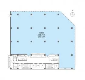 東芝大阪ビルの基準階図面
