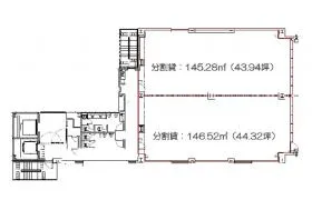本町スクエアビルの基準階図面