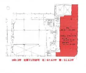 NREG御堂筋ビルの基準階図面