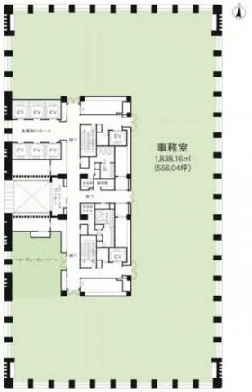 中之島セントラルタワーの基準階図面