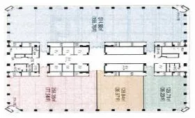 ツイン21MIDタワーの基準階図面