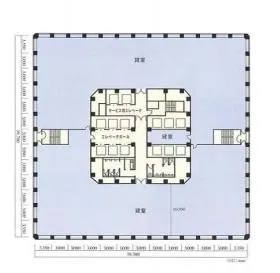 大阪国際ビルディングの基準階図面