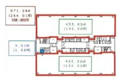肥後橋センタービルの基準階図面