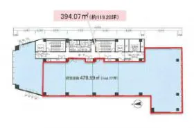 KDX南本町ビルの基準階図面