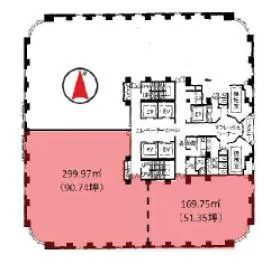 堺筋本町ビルの基準階図面