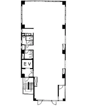 HK浜松町ビル(浜松町一丁目)ビルの基準階図面