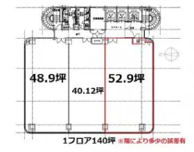 心斎橋ウエストビルの基準階図面