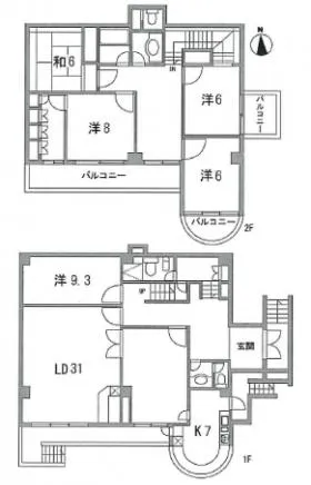 サクライハウスC棟ビルの基準階図面