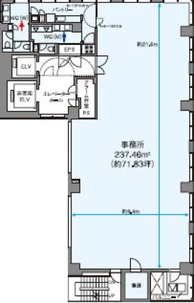 ハビウル西新橋の基準階図面