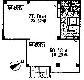 タチバナビルの基準階図面