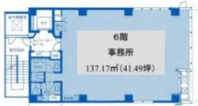 赤坂ふく源ビルの基準階図面