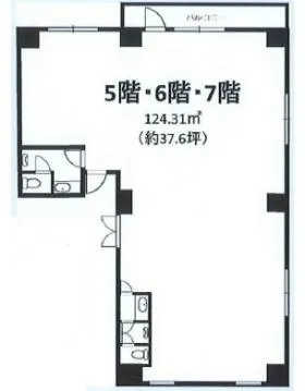 新宿エステートビルの基準階図面